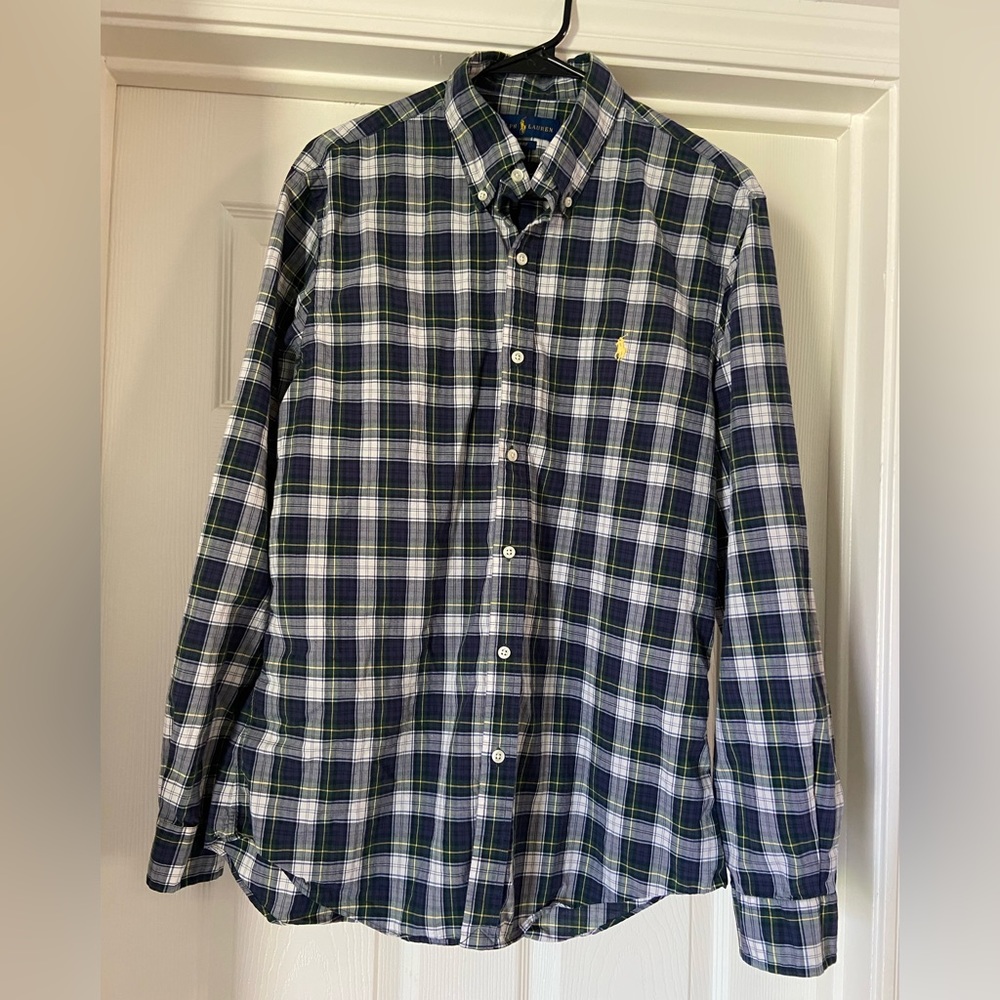 Ralph Lauren Mens Long sleeved Polo button up slim fit shirt